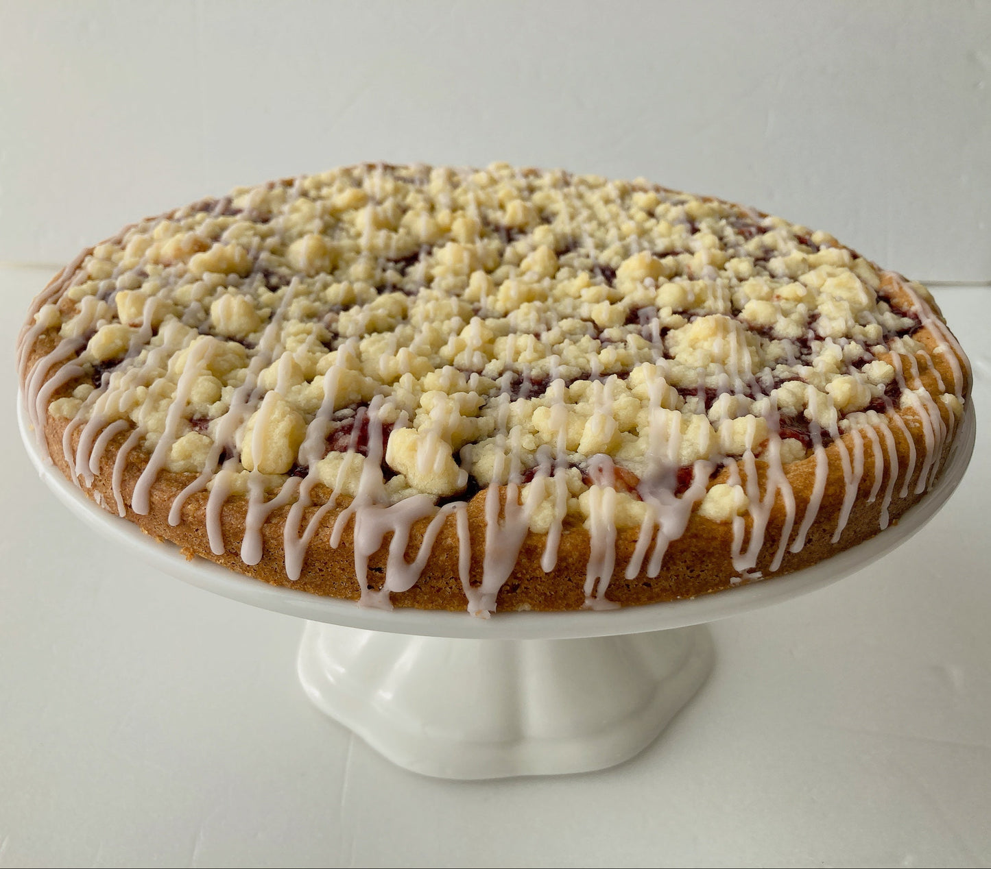 Raspberry Crumble Cookie Cake