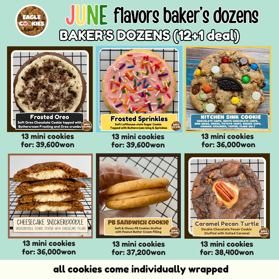 June Flavors Cookies by the dozen